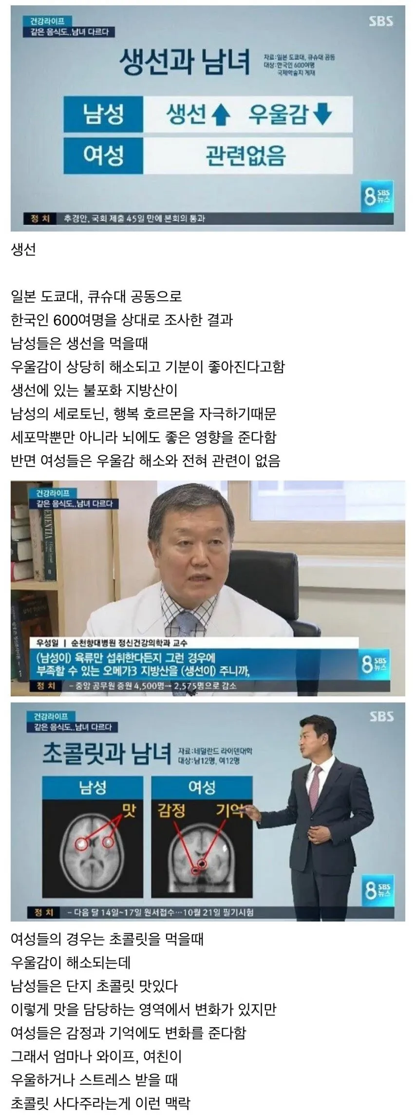 남자들이 우울할 때 먹어야 하는 음식