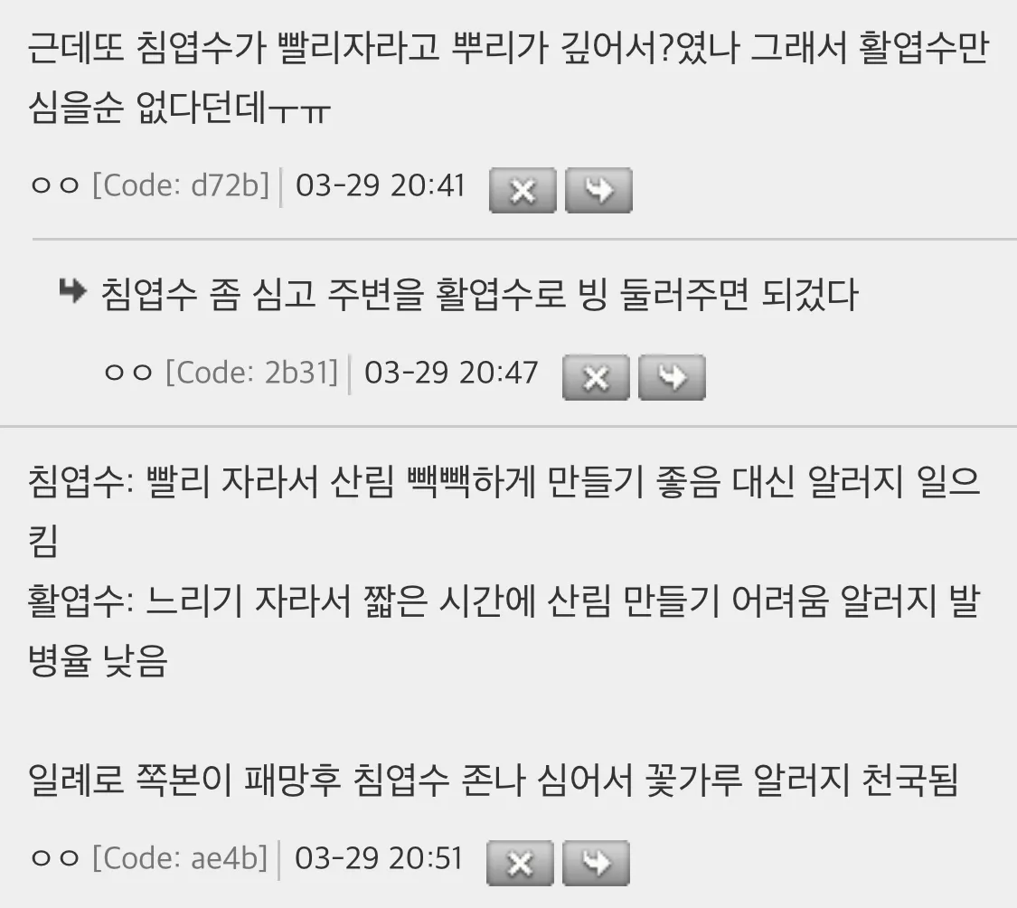 활엽수 불에 잘안탄다더만 진짜 개오지네