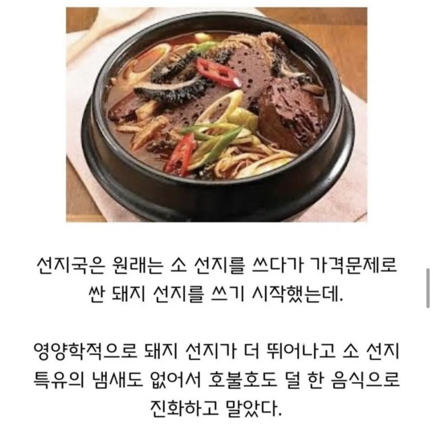 선지국(밥)의 비밀