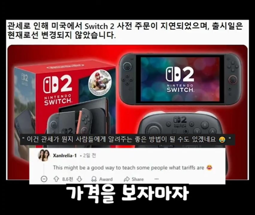 닌텐도 덕에 관세를 이해한 미국인들