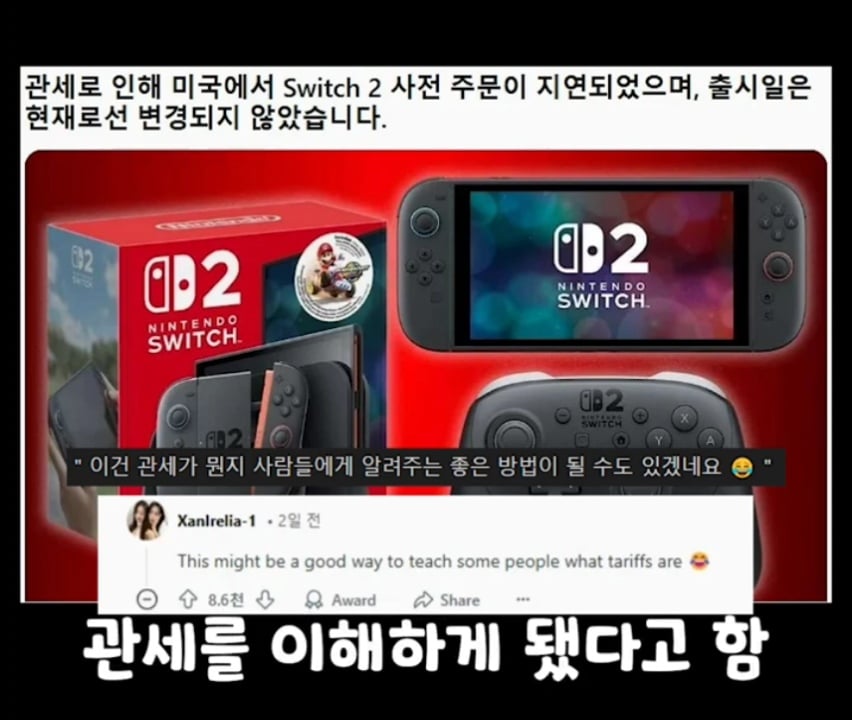닌텐도 덕에 관세를 이해한 미국인들