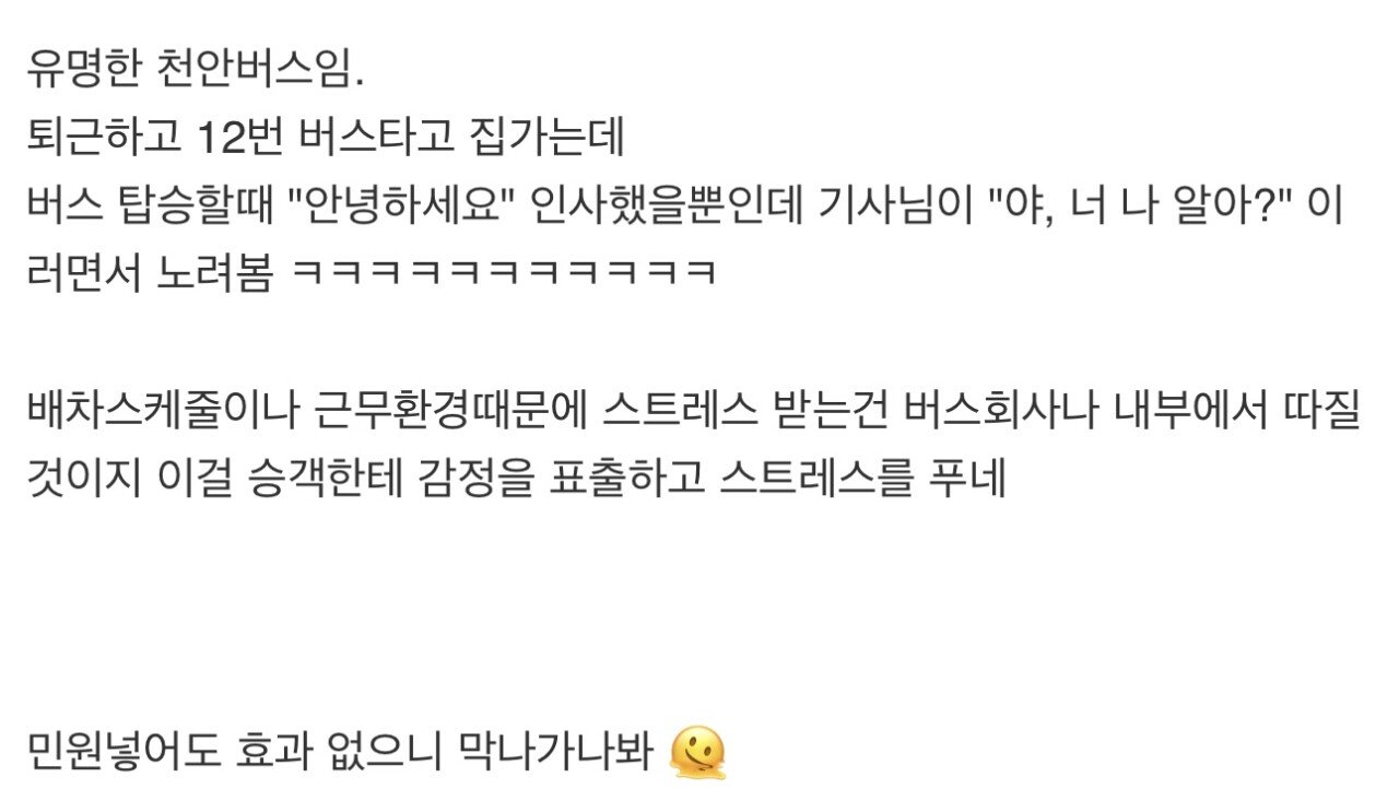 유명한 천안버스