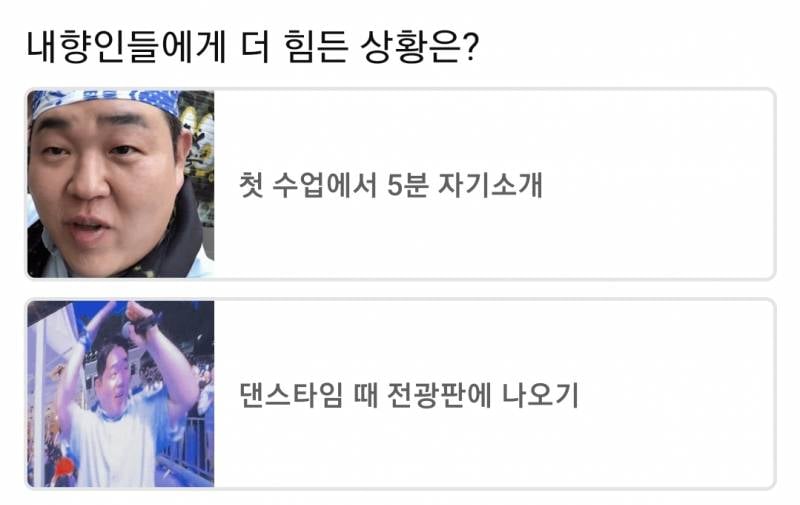 내향인들한테서 50 대 50으로 갈린다는 상황