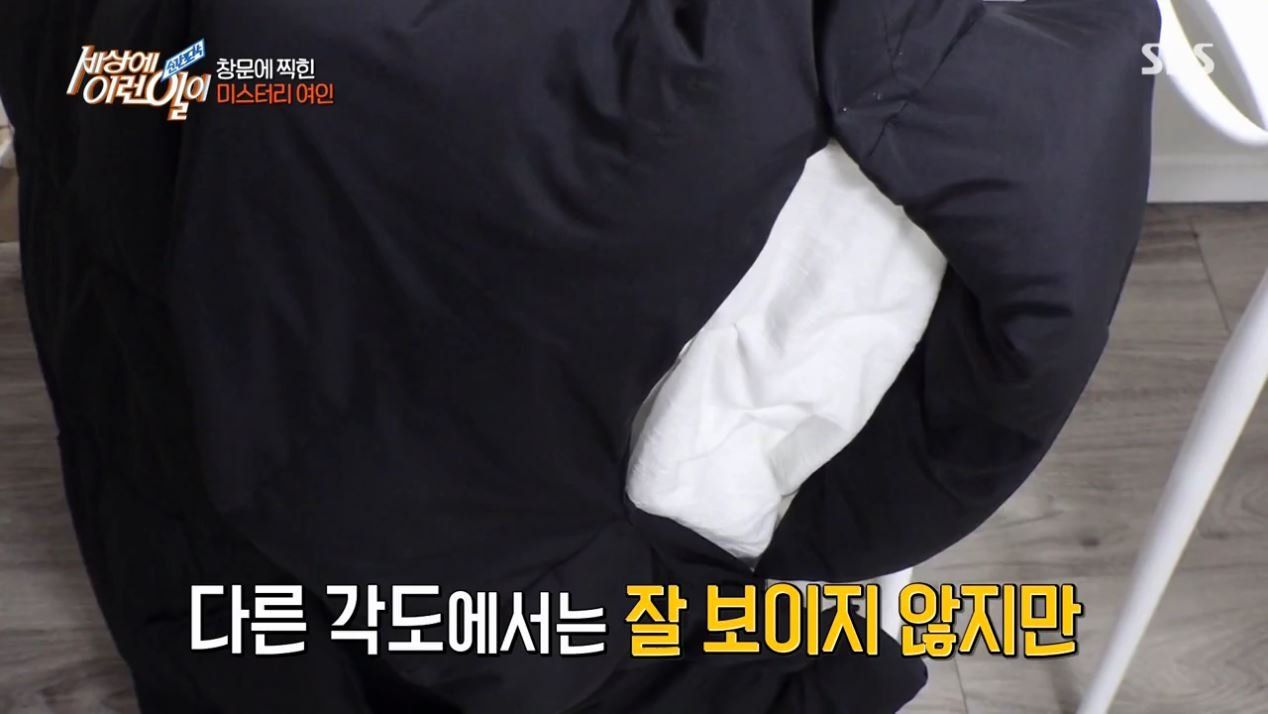 집 창문에 찍힌 여인의 정체
