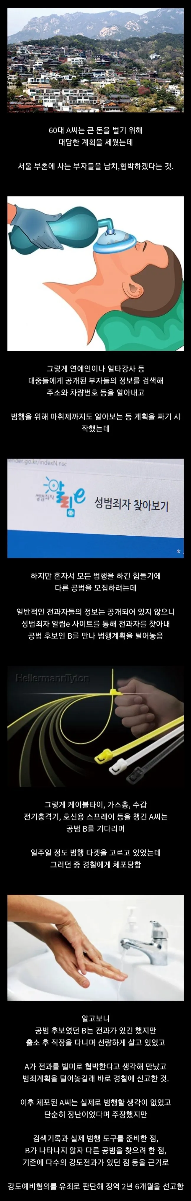 부자들 납치협박해 돈벌려던 60대 근황