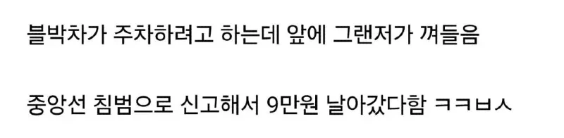 얌체 주차 차량의 결말