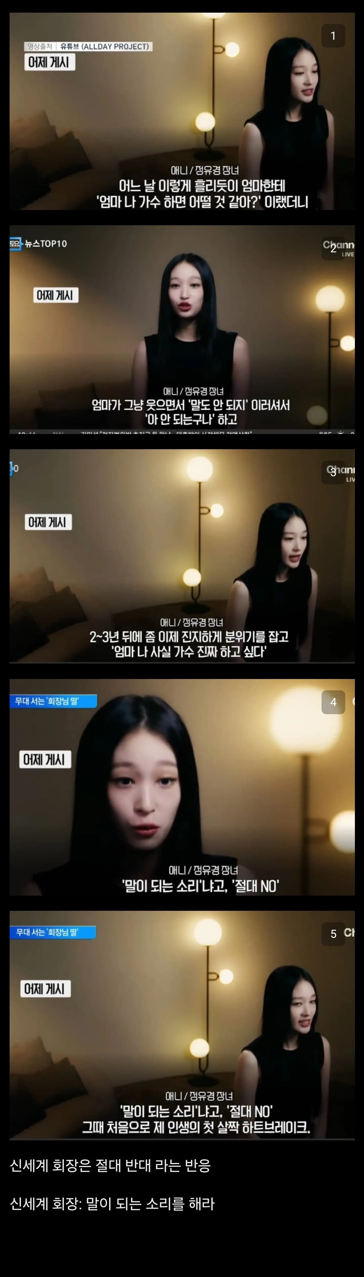 아이돌이 된 신세계 회장 딸 인터뷰.jpg