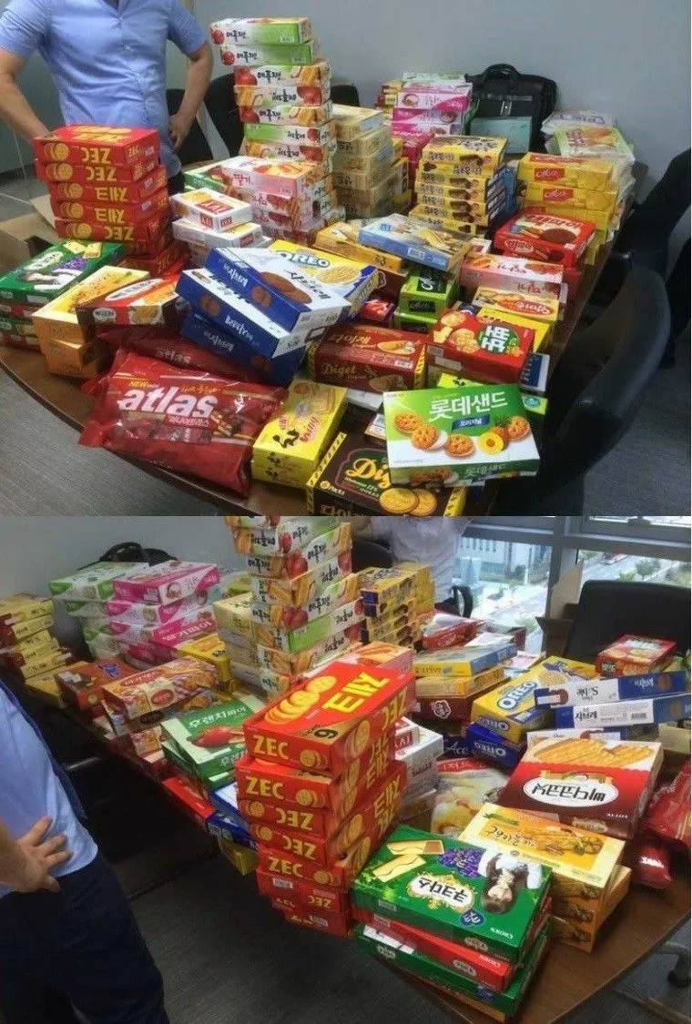 과자 57만원 어치