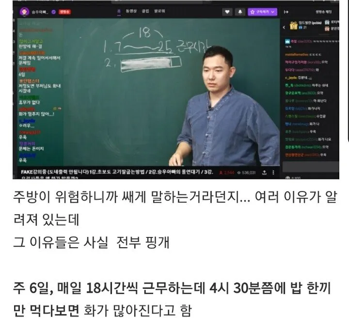 요리사들이 화가 많은 이유