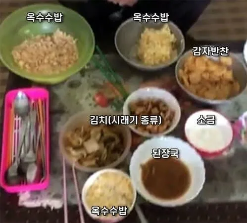 싱글벙글 북한 금수저집안 밥상..jpg