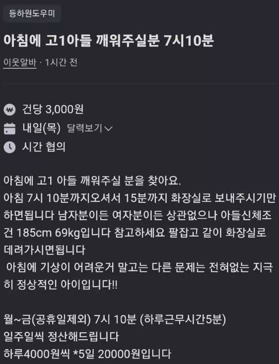 중고로운 평화나라를 위협하는 당근알바