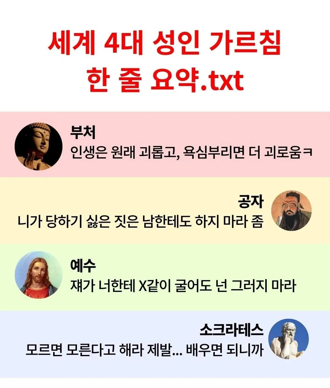 세계 4대 성인 가르침 한줄 요약.jpf
