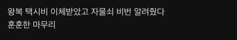 아침에 차 안 빼주길래.dc