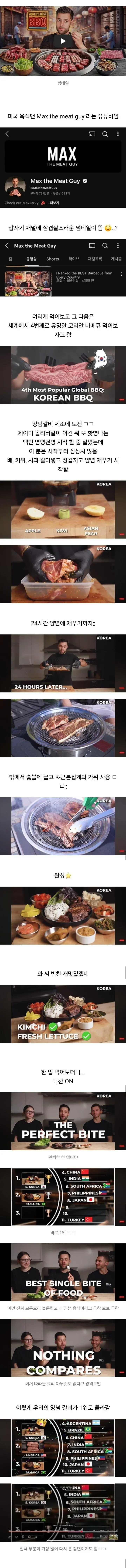 외국 유튜버의 갈비 리뷰