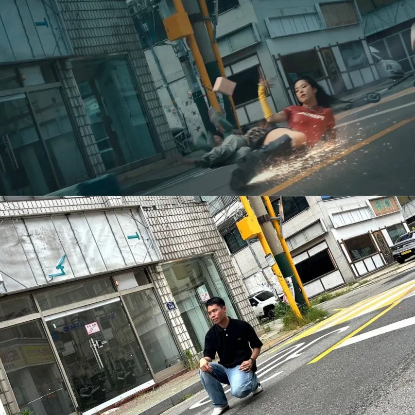 성지순례 하고 있는 블랙핑크 뮤비 촬영 장소.JPEG