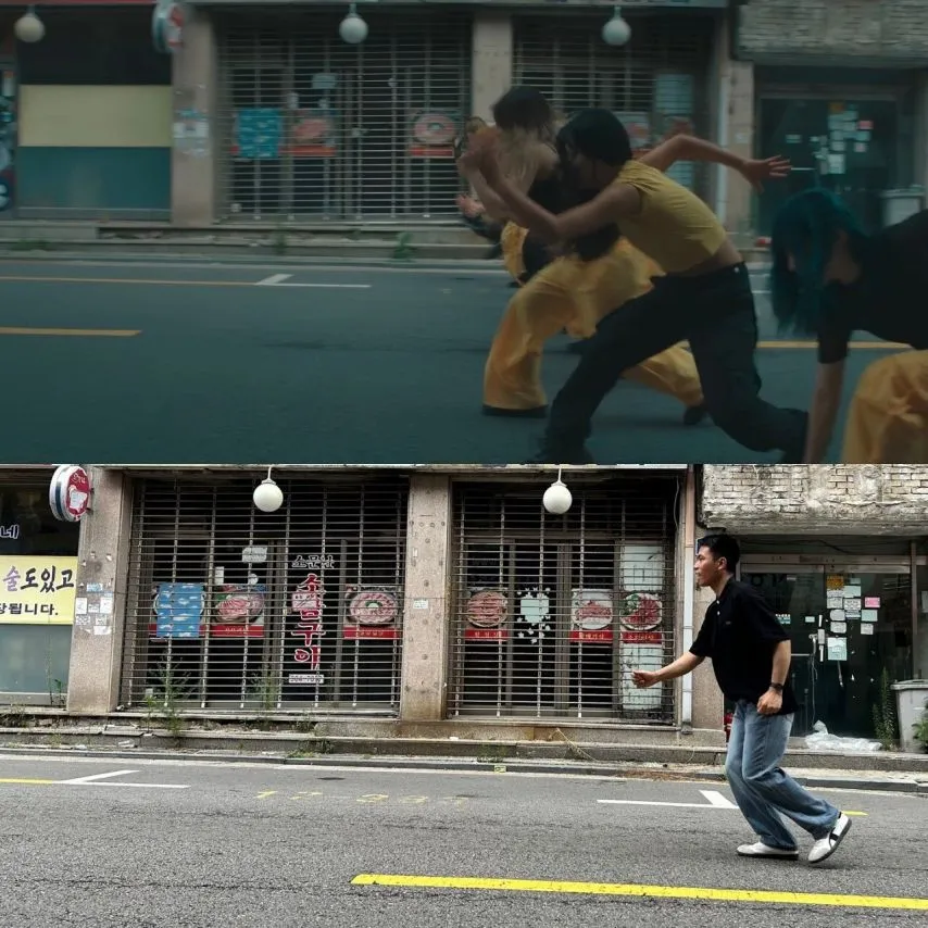 성지순례 하고 있는 블랙핑크 뮤비 촬영 장소.JPEG