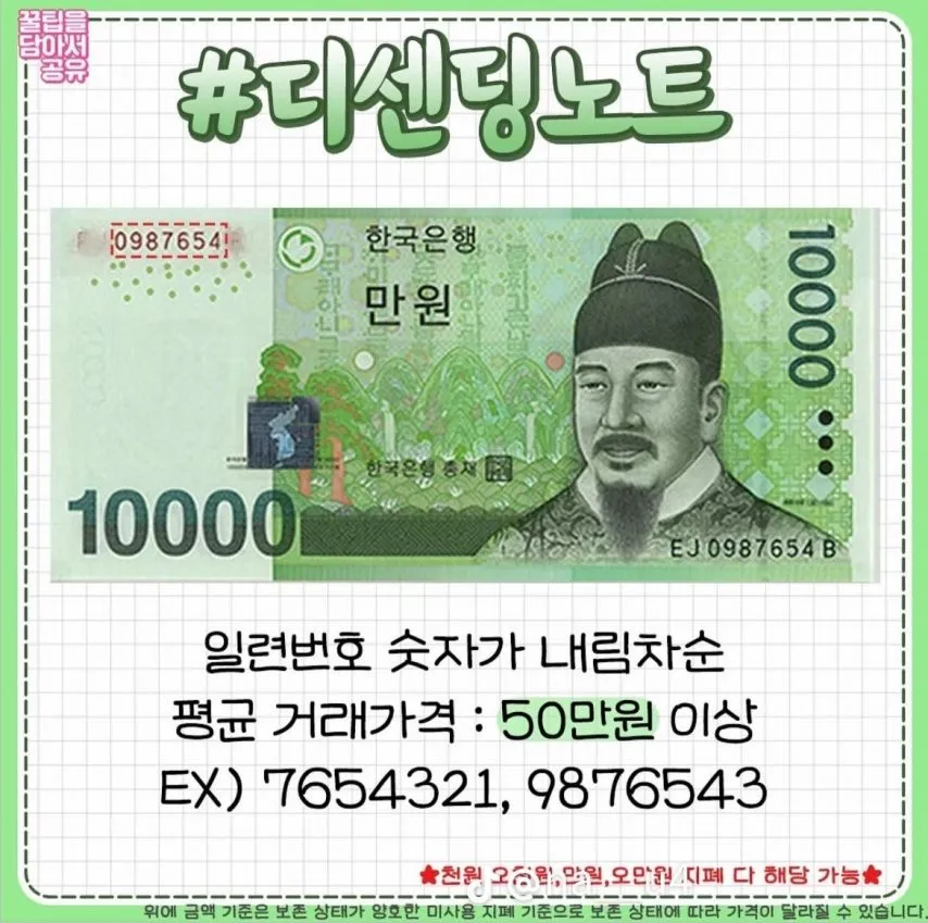 무심코 써 버리면 아까울 국내 지폐들