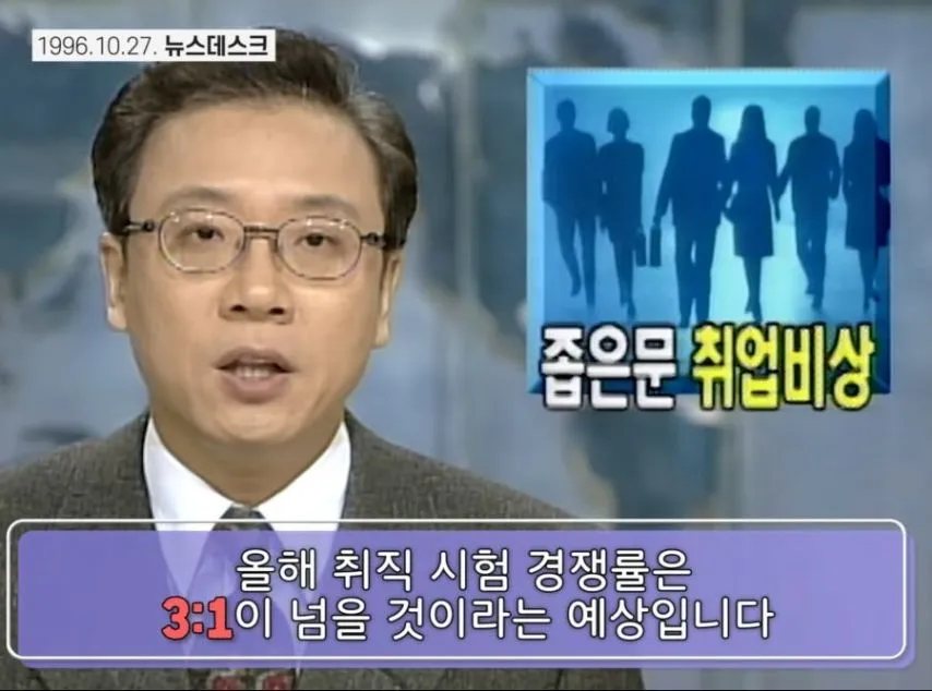 90년대 대졸자 취업률