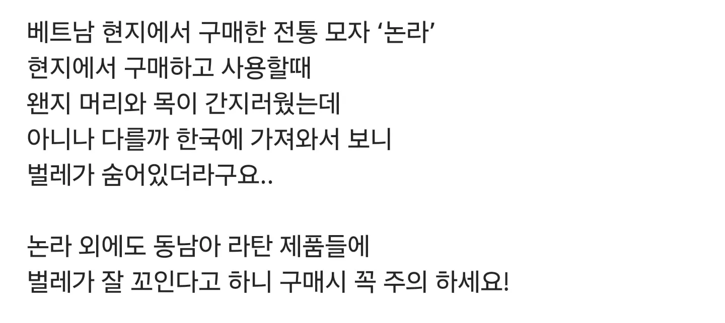 베트남 전통모자 논라 구입시 주의사항
