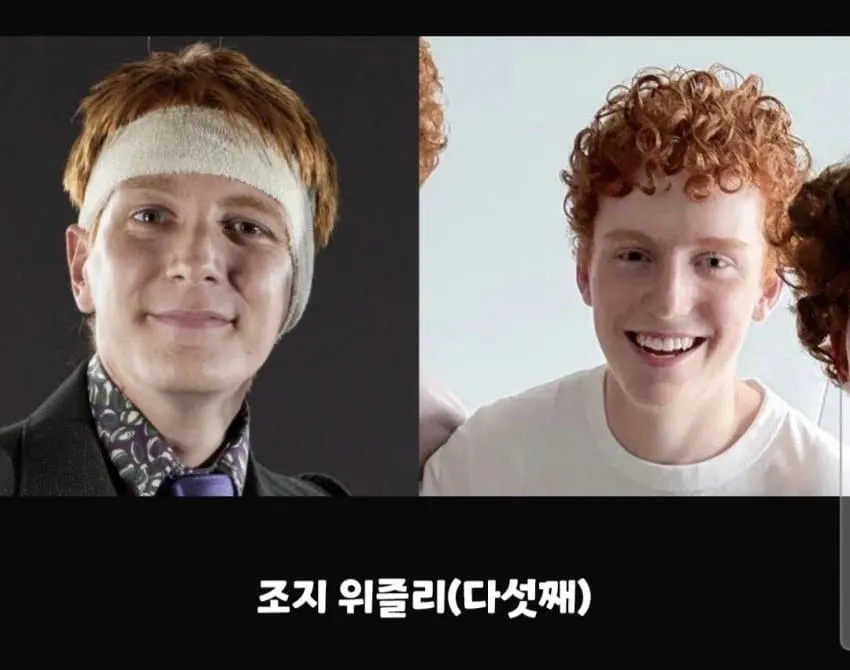 HBO 해리포터에서 최근 캐스팅 된 위즐리남매