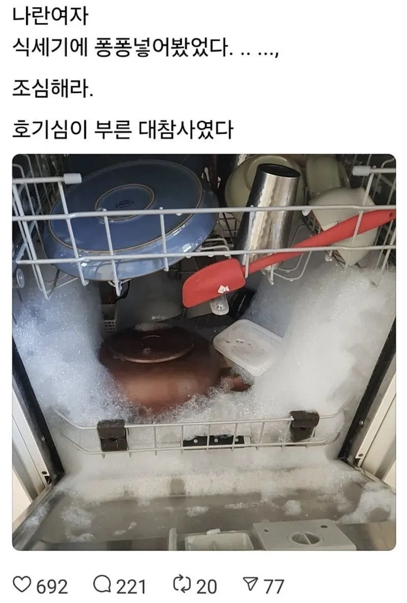 식세기에 넣으면 안되는 것
