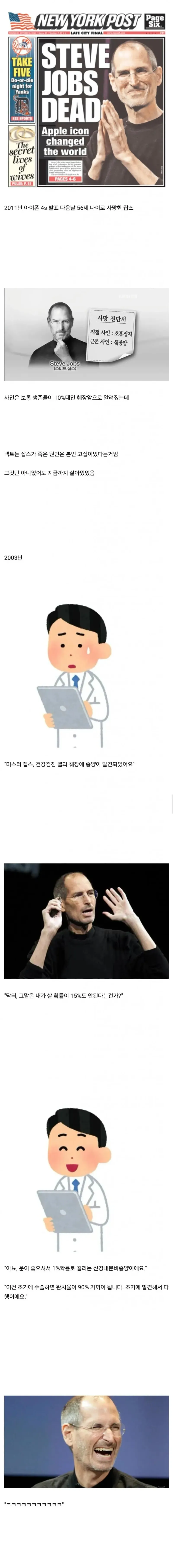 지금도 살아있었을 확률 99%였던 스티브 잡스