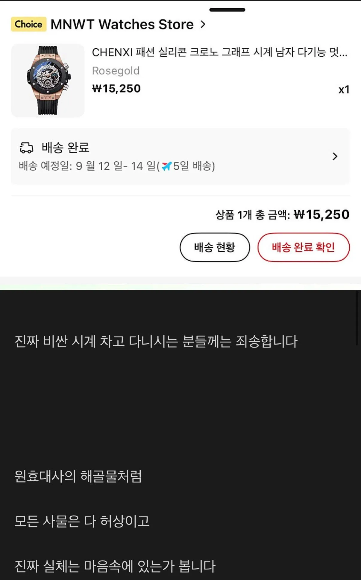 억대 수익 인증 올리던 주식카페 유저의 시계자랑