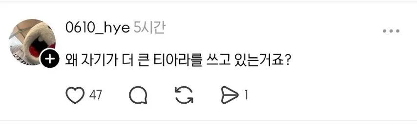 신부보다 더 큰 티아라를 쓰고 나타난 민폐하객