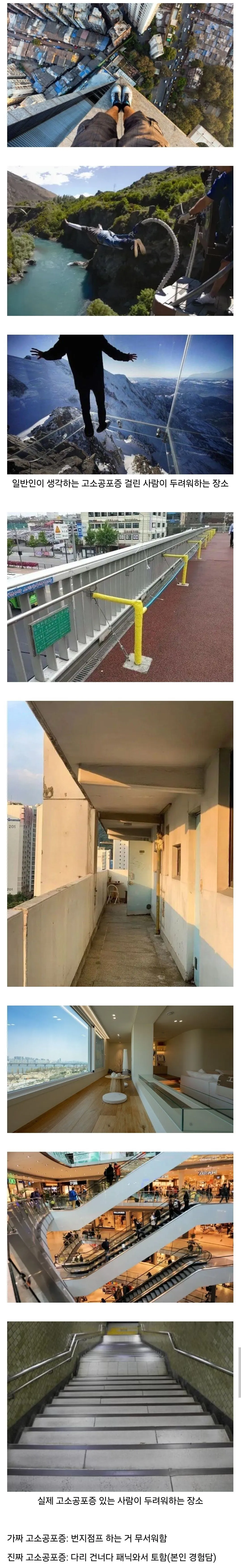실제로 고소공포증 느끼는 경우