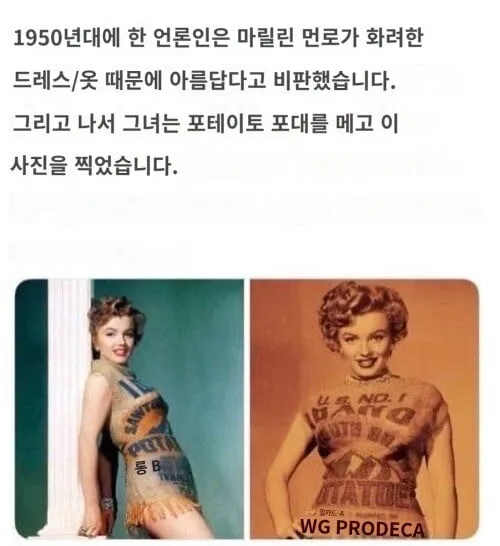 마릴린 먼로는 옷빨이지 본판은 영 별로다