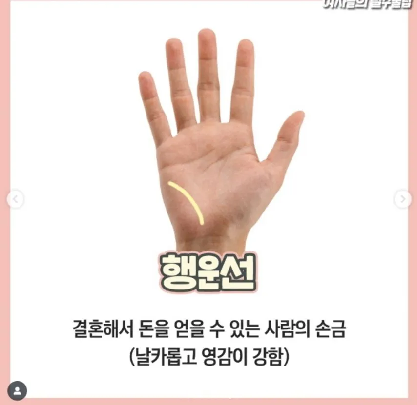 재미로 보는 손금 보는 방법