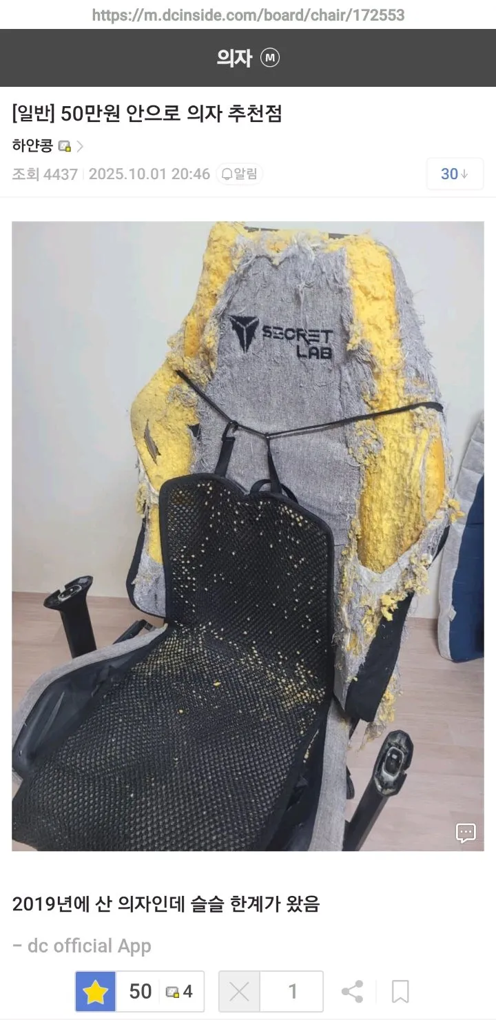 ??? : 50만원 안으로 의자 추천점...jpg