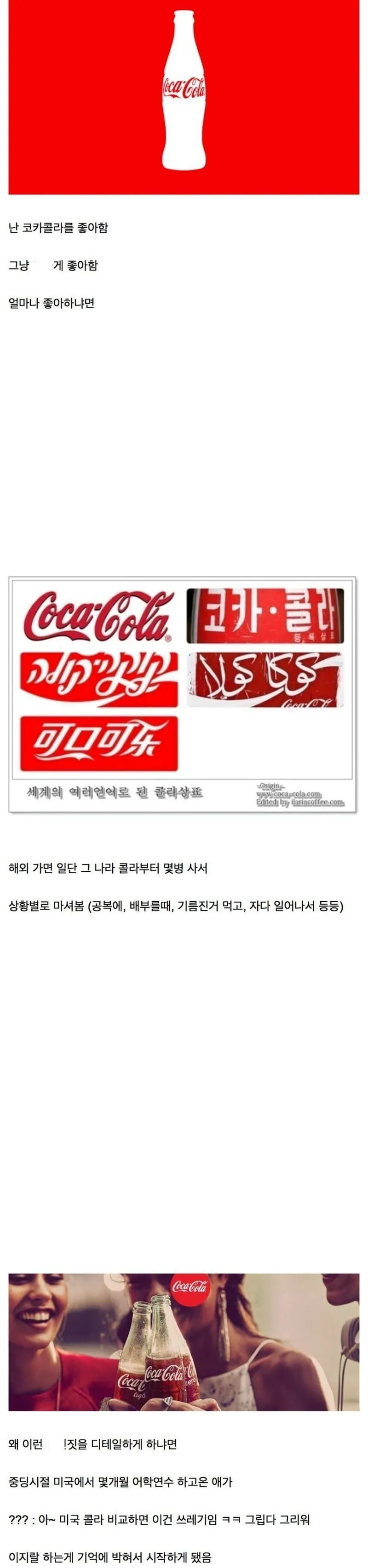 콜라에 미친 사람의 나라별 콜라 후기