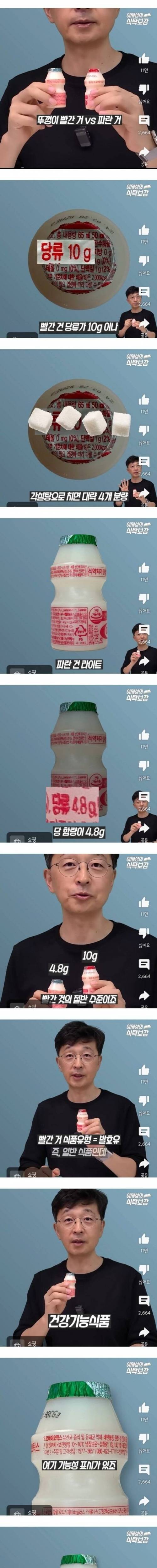 야구르트 파란뚜껑 빨간뚜껑 차이점 작성시