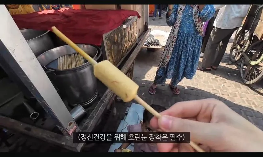 여행 유튜버 누나의 인도 길거리 음식 체험