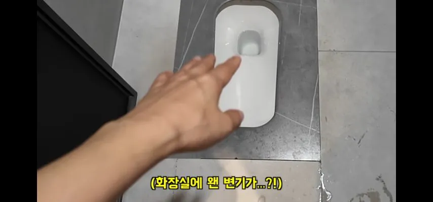 많이 신기한 중국 상하이 숙박시설 화장실 변기 위치