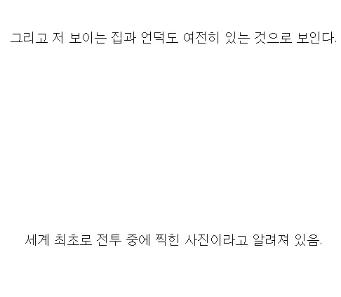 오래 전 전쟁 이후에도 살아남은 가정집