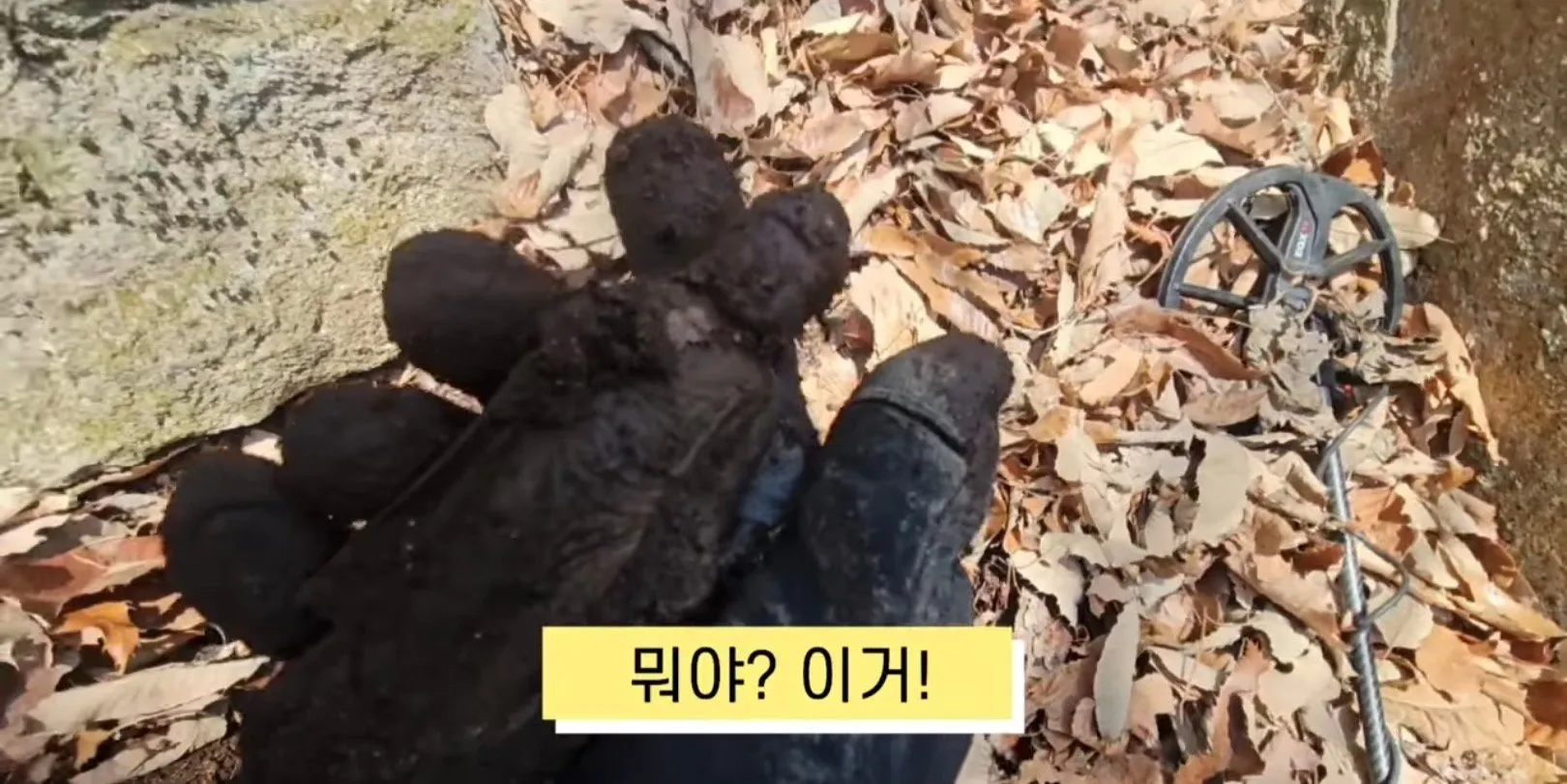 탐지기로 산에서 발견한 불상의 반전