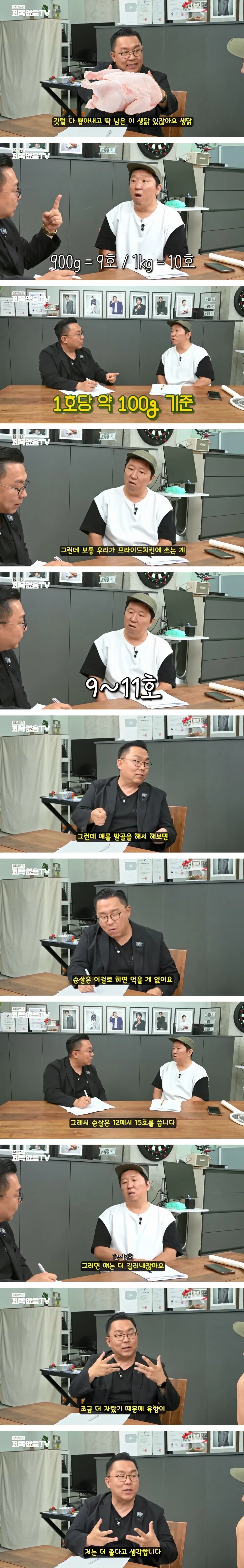 뼈치킨과 순살치킨의 닭 차이