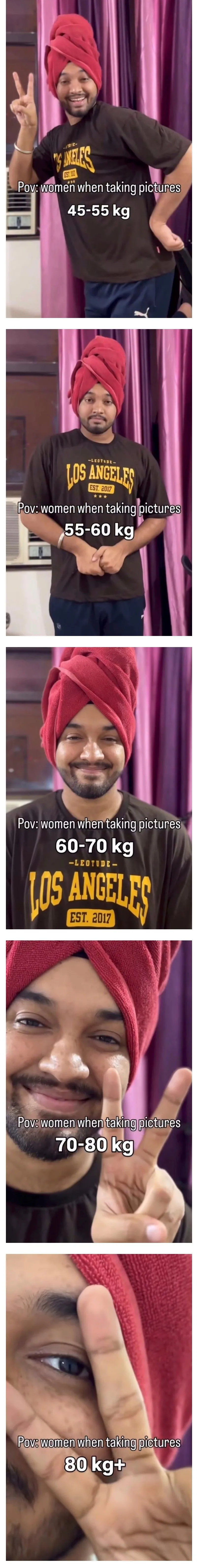 여자들 몸무게별 사진 찍는 법