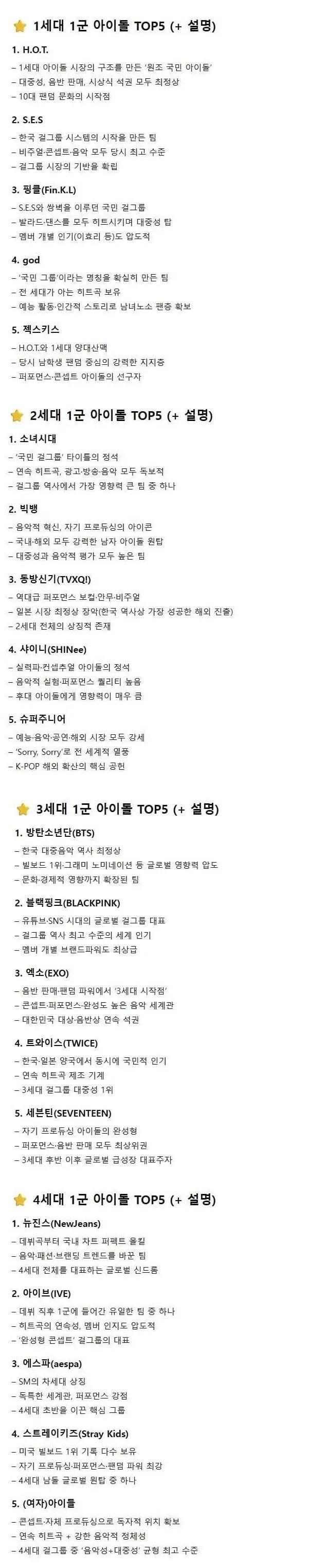 역대 세대별 아이돌 1군 라인업.JPG