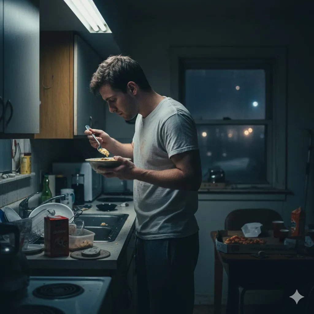 ai야 나라별로 처량한 한끼 식사 그려줘.