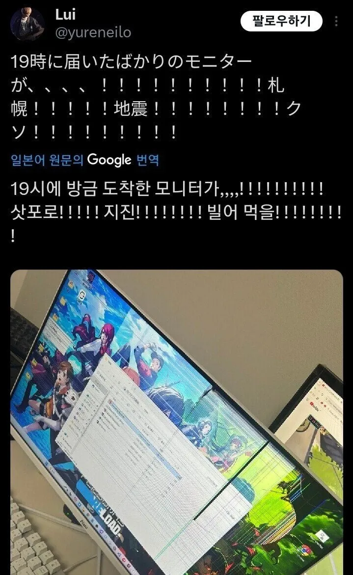 일본 지진 피해자의 절규