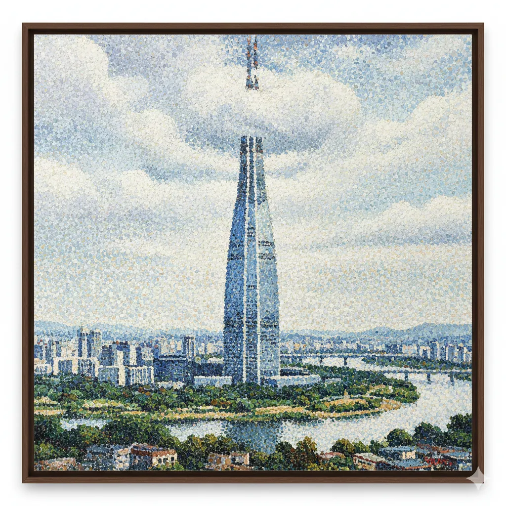 AI가 그린 롯데타워 그림