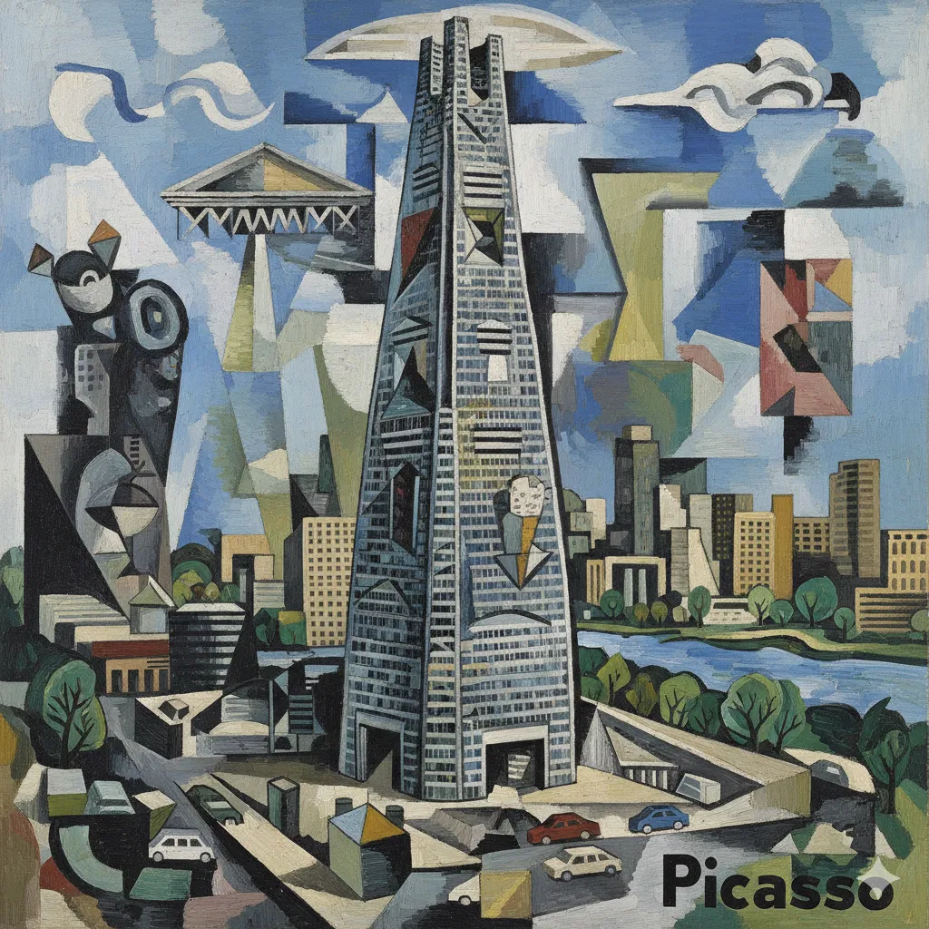 AI가 그린 롯데타워 그림