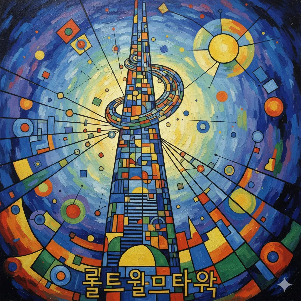 AI가 그린 롯데타워 그림