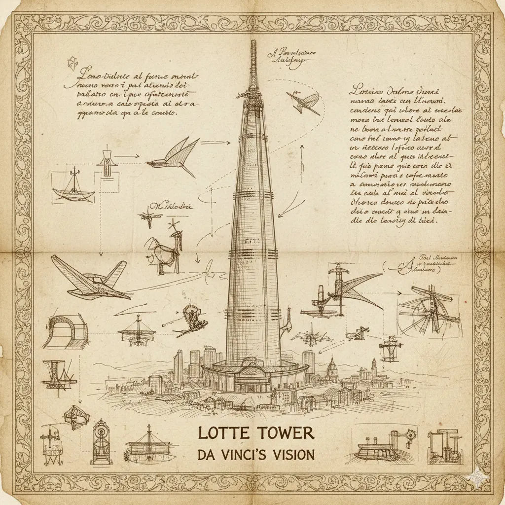 AI가 그린 롯데타워 그림