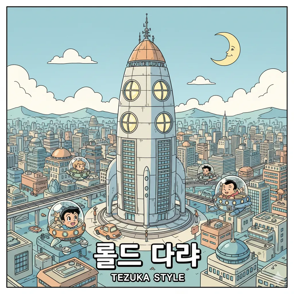 AI가 그린 롯데타워 그림