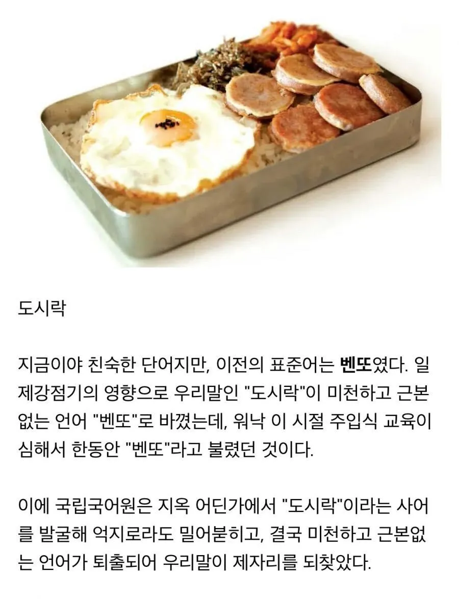 의외로 국립국어원이 일본어 잔재 없애려고 최대한 노력한 단어