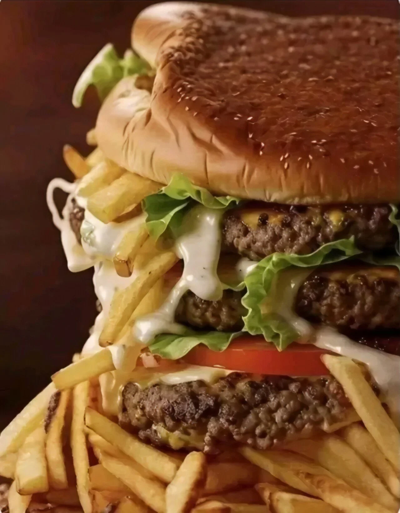 위험해 보이는 햄버거 사진